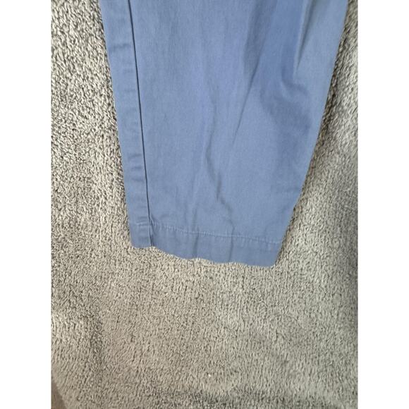Brooks Brothers 346 Pants Mens 30x30 Blue Chino Casual Flat Front Straight Fit - Picture 6 of 16
